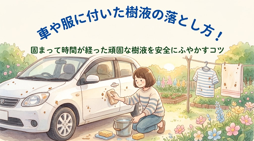 車や服に付いた樹液の落とし方！