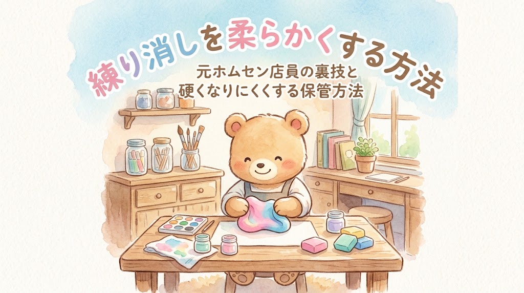 練り消しを柔らかくする方法