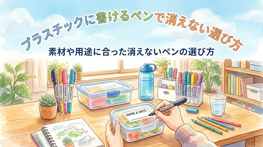 プラスチックに書いた文字が消えていた！素材や用途に合った消えないペンの選び方