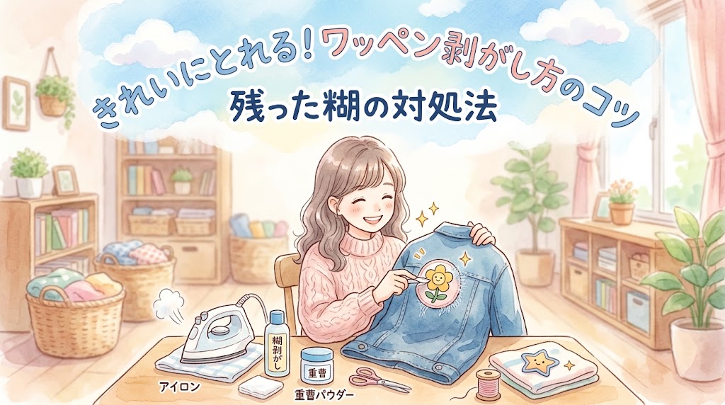 きれいにとれる！ワッペン剥がし方のコツと残った糊の対処法