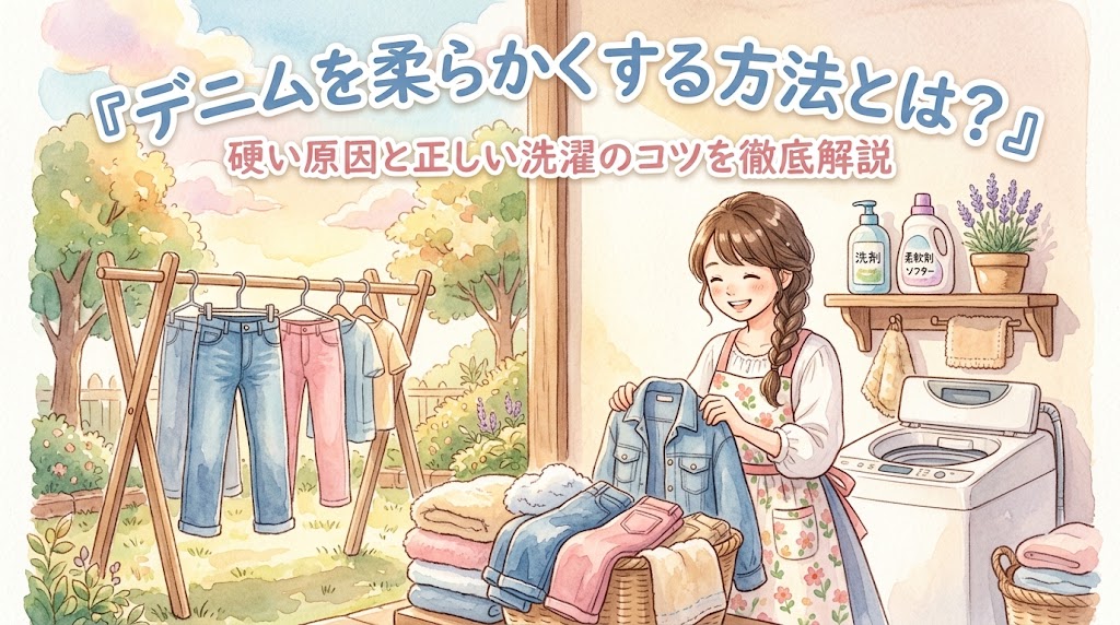 デニムを柔らかくする方法とは？硬い原因と正しい洗濯のコツを徹底解説