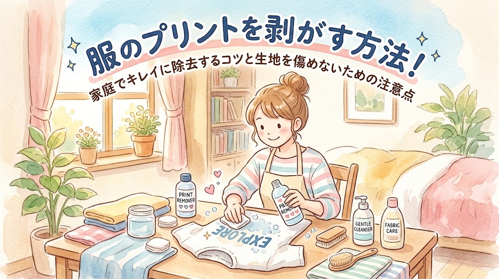 服のプリントを剥がす方法!