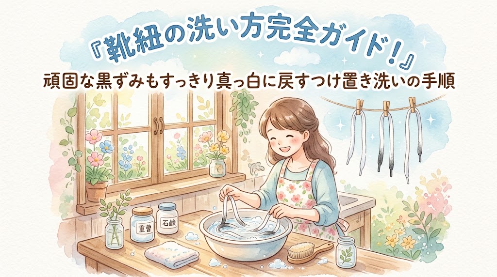 靴紐の洗い方完全ガイド！頑固な黒ずみもすっきり真っ白に戻すつけ置き洗いの手順