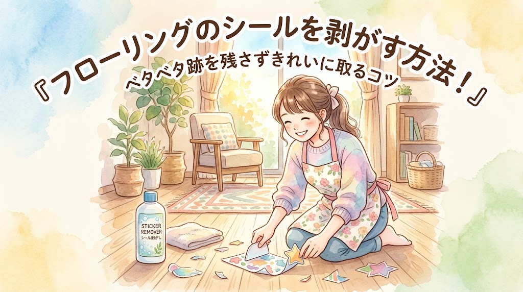 フローリングのシールを剥がす方法！