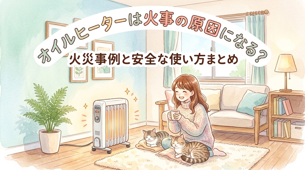 オイルヒーターは火事の原因になる?火災事例と安全な使い方まとめ