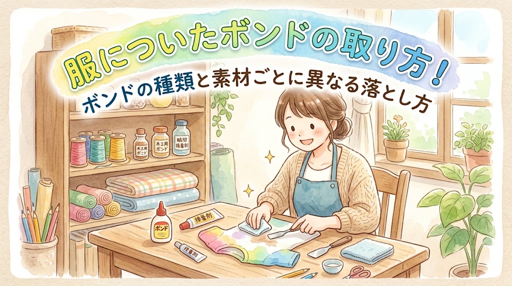 服についたボンドの取り方！