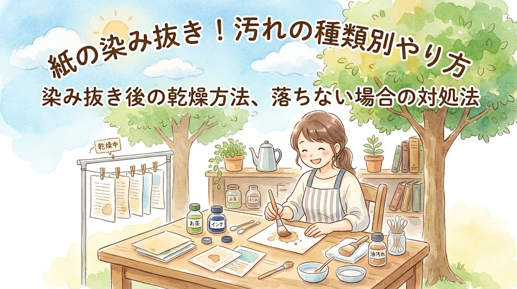 紙の染み抜き！汚れの種類別やり方