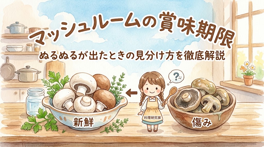 マッシュルームの賞味期限とぬるぬるが出たときの見分け方を徹底解説