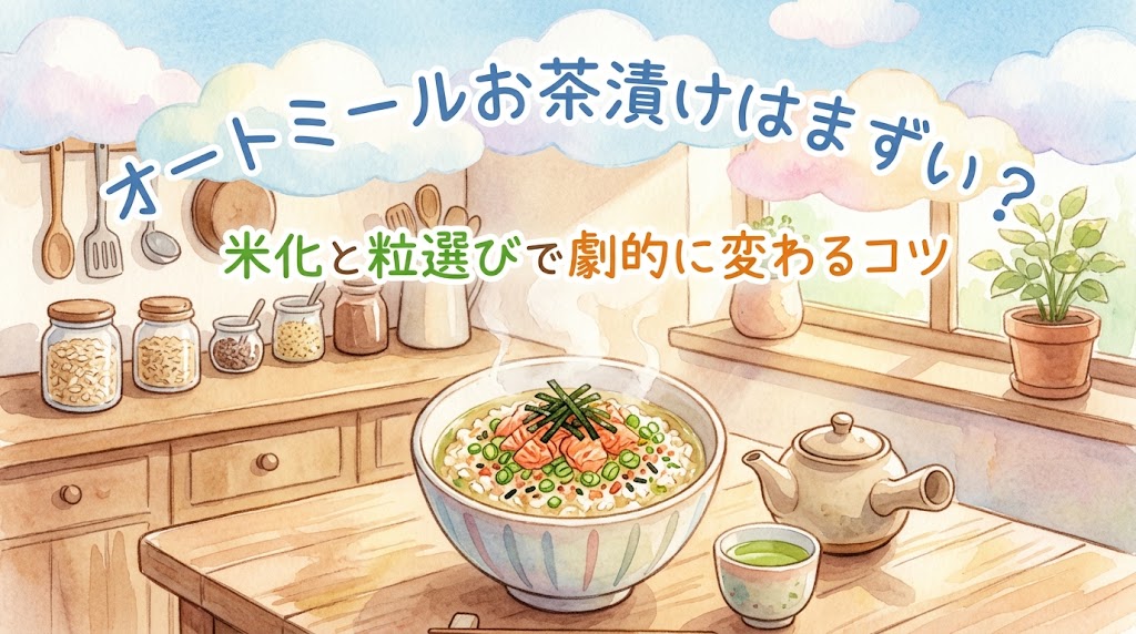 オートミールお茶漬けはまずい？米化と粒選びで劇的に変わるコツ