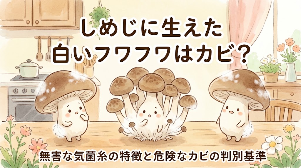 しめじに生えた白いフワフワはカビ？